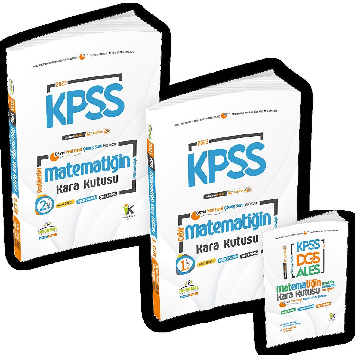 ﻿2023 KPSS Matematiğin Kara Kutusu 1.ve 2.Cilt Konu Özetli D.Çözümlü ÖSYM Soru Bankası SET PAKET